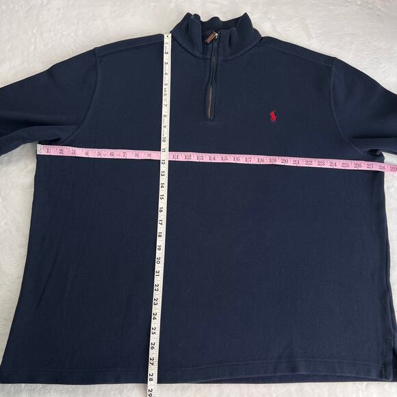 Polo Ralph Lauren Vintage 1/4 Zip Ribbed Sweater Pullover Men's size XXL - Picture 3 of 7